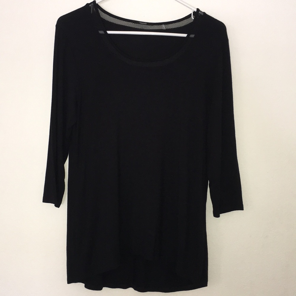 NWT Tahari Ramona Knit 3/4 Sleeve Tee Sz M